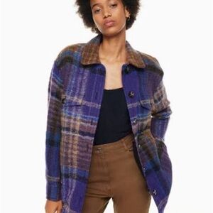 NWT Wilfred The Ganna Brown Purple Shacket M